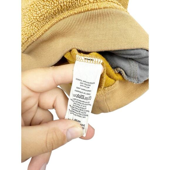 L.L. Bean Fleece 1/2 Zip Pullover Jacket Tan Brown Beige Size Large Regular Mens - Picture 4 of 7